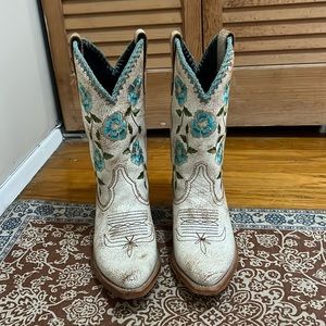 Liberty Black Floral Embroidered Boots